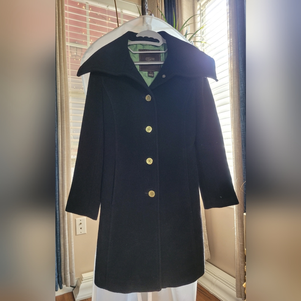 COACH Signature Mohair Wool Long Coat
